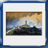 Carlo Bossoli, La Rocca e il Castello di Solferino - 1877 - olio su tela - cm 140x250 - museo di Solferino e San Martino