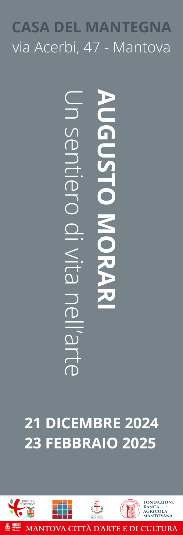 L'insegna della mostra di Augusto Morari